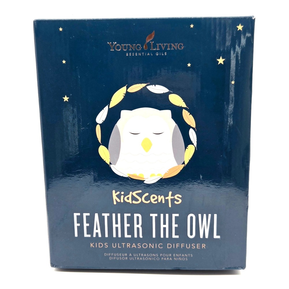 Young Living Kids Scents Feather The Owl Diffuser Night Light White Noise NIB